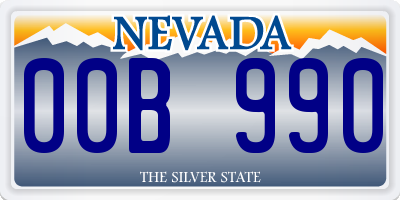 NV license plate 00B990