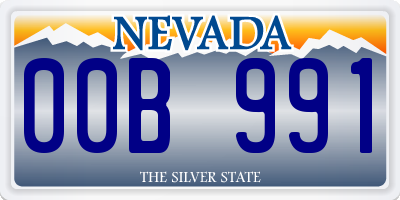 NV license plate 00B991