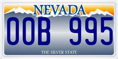 NV license plate 00B995
