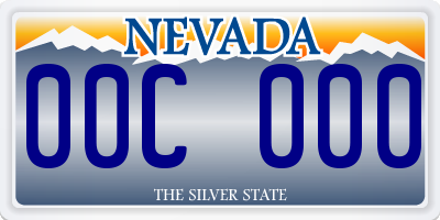 NV license plate 00C000