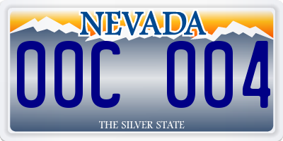 NV license plate 00C004