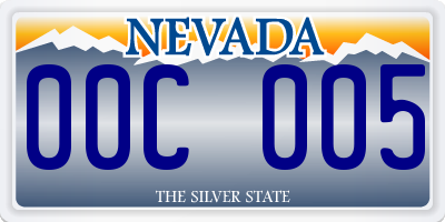 NV license plate 00C005