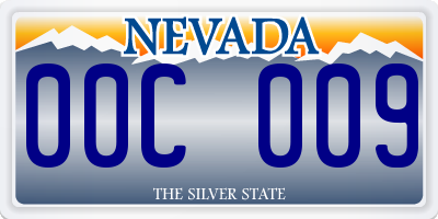 NV license plate 00C009