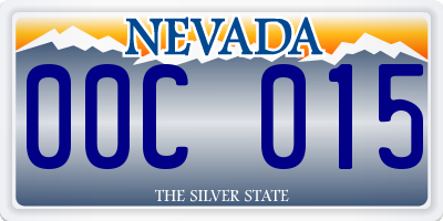 NV license plate 00C015