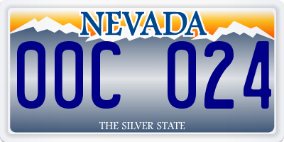 NV license plate 00C024