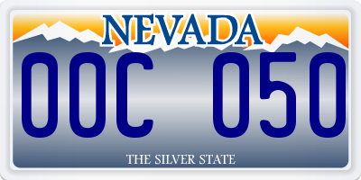 NV license plate 00C050