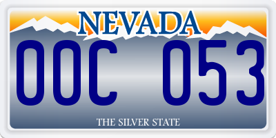 NV license plate 00C053