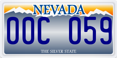 NV license plate 00C059