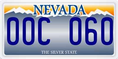 NV license plate 00C060