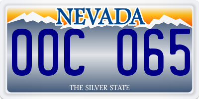 NV license plate 00C065