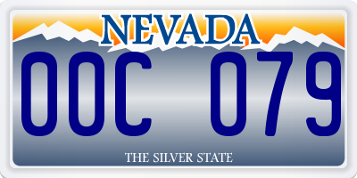 NV license plate 00C079