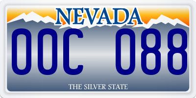 NV license plate 00C088