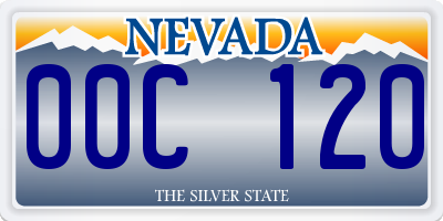 NV license plate 00C120