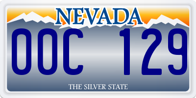 NV license plate 00C129