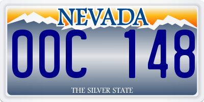 NV license plate 00C148