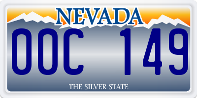 NV license plate 00C149