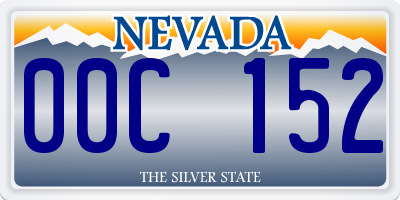 NV license plate 00C152