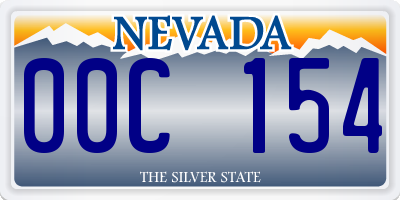 NV license plate 00C154