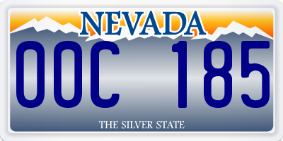 NV license plate 00C185
