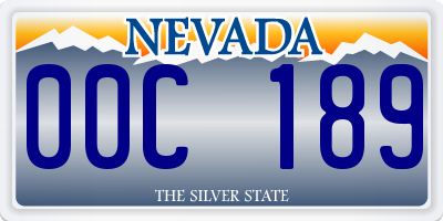 NV license plate 00C189