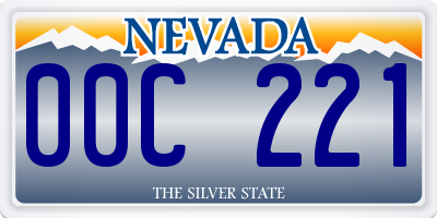 NV license plate 00C221