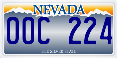 NV license plate 00C224