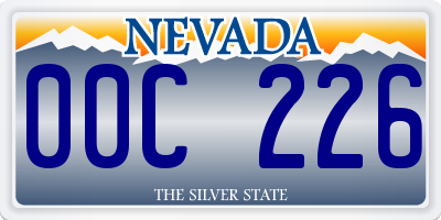 NV license plate 00C226