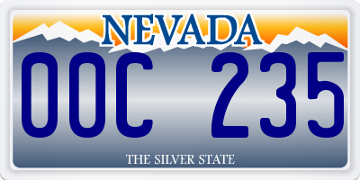 NV license plate 00C235