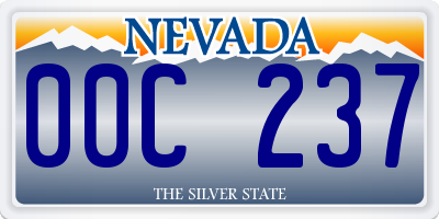 NV license plate 00C237