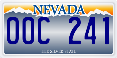 NV license plate 00C241