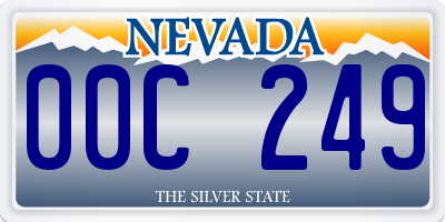NV license plate 00C249