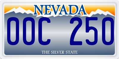 NV license plate 00C250