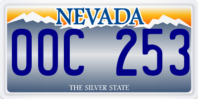 NV license plate 00C253