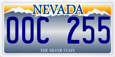 NV license plate 00C255
