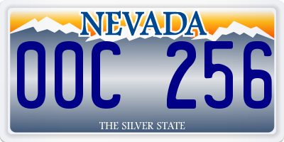 NV license plate 00C256