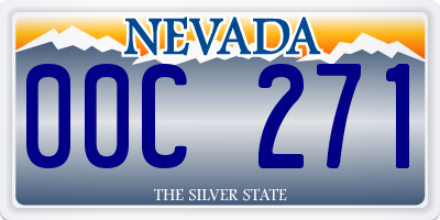 NV license plate 00C271