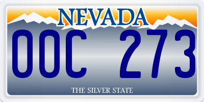 NV license plate 00C273