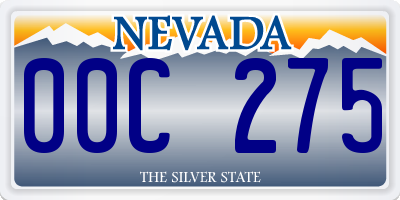 NV license plate 00C275