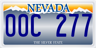 NV license plate 00C277