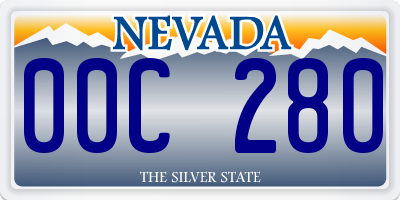 NV license plate 00C280