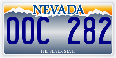 NV license plate 00C282