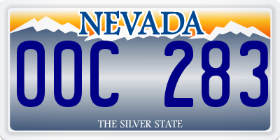 NV license plate 00C283