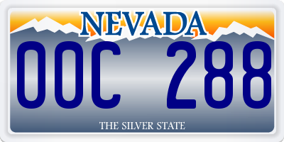 NV license plate 00C288