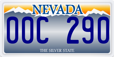 NV license plate 00C290