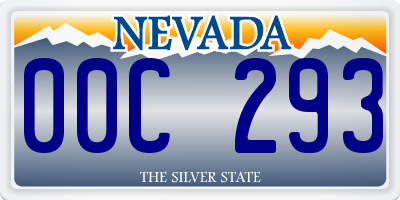 NV license plate 00C293