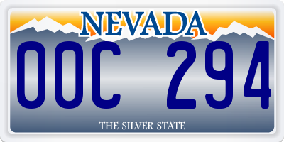 NV license plate 00C294
