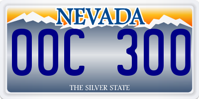 NV license plate 00C300