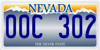 NV license plate 00C302
