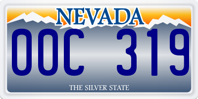 NV license plate 00C319