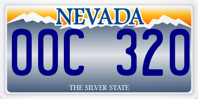 NV license plate 00C320
